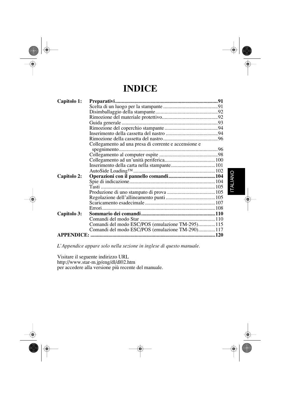 Indice | Star Micronics SP298 Series User Manual | Page 93 / 144