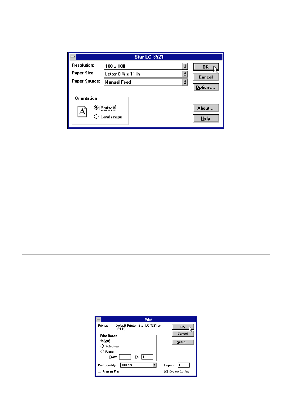 Printing a document | Star Micronics LC-8521 User Manual | Page 53 / 116