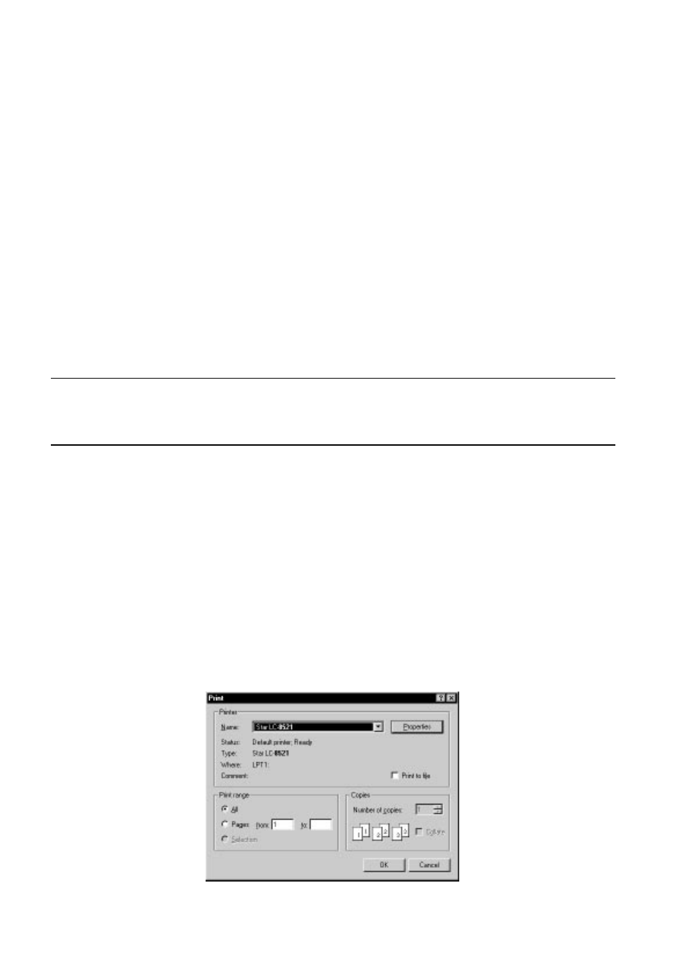 Printing a document | Star Micronics LC-8521 User Manual | Page 61 / 116