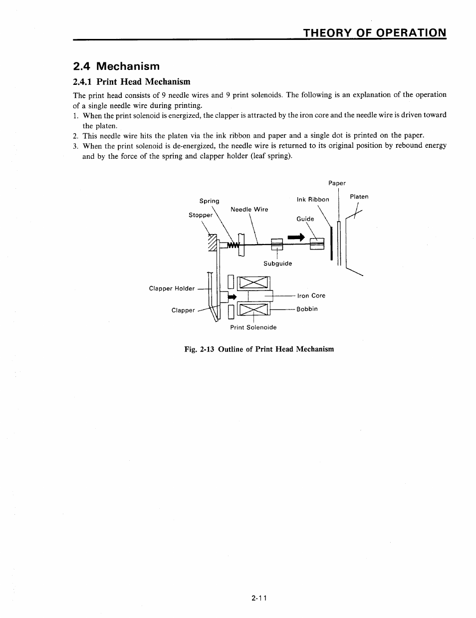 4 mechanism, 1 print head mechanism | Star Micronics SP320S User Manual | Page 21 / 94