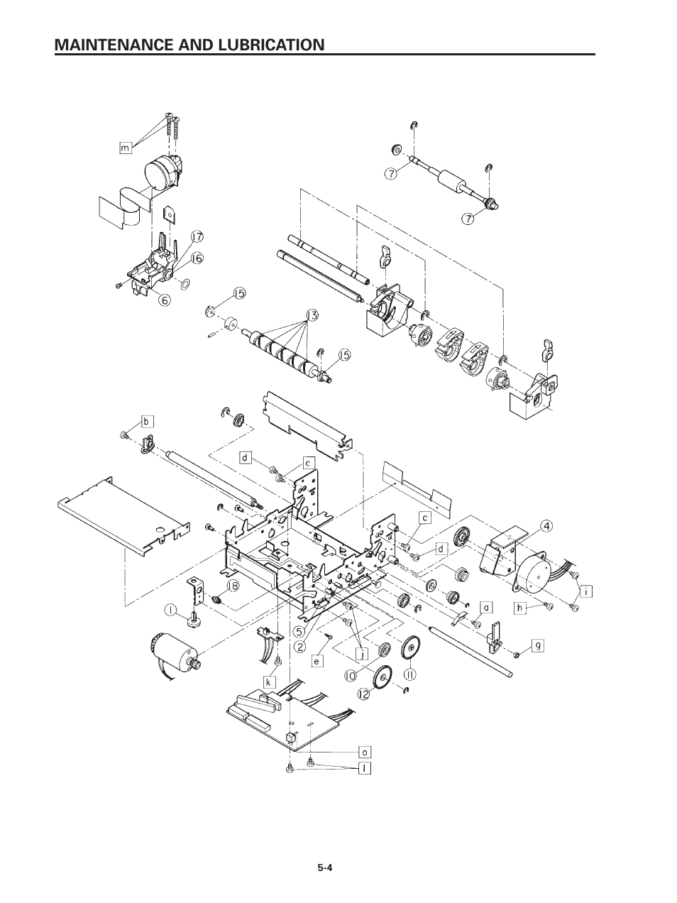 Maintenance and lubrication | Star Micronics SP320S User Manual | Page 50 / 94
