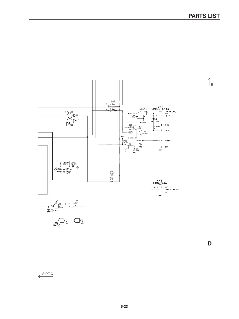 Parts list | Star Micronics SP320S User Manual | Page 76 / 94