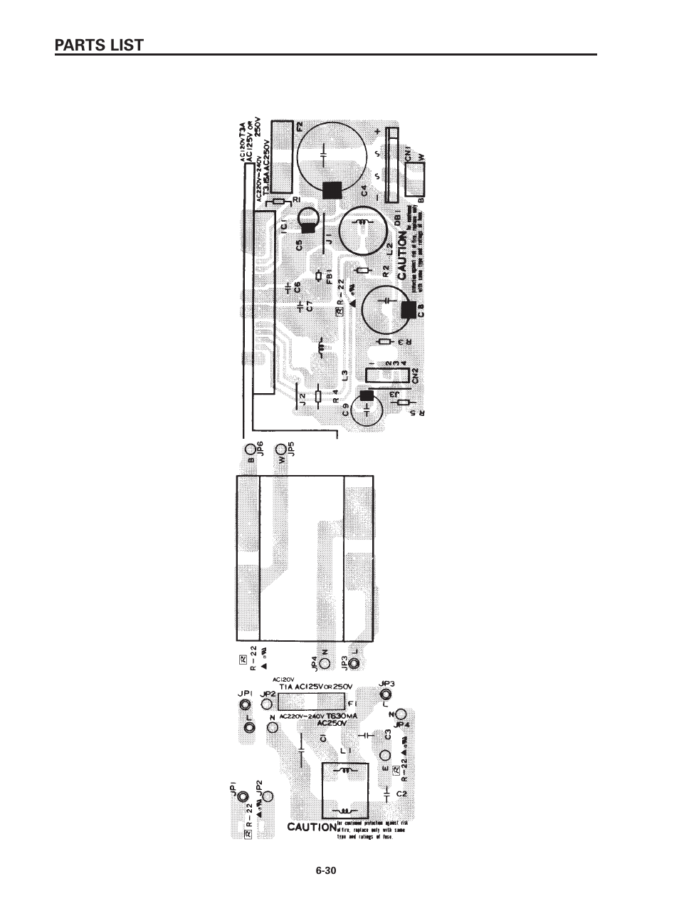 2 component layout, Parts list | Star Micronics SP320S User Manual | Page 83 / 94