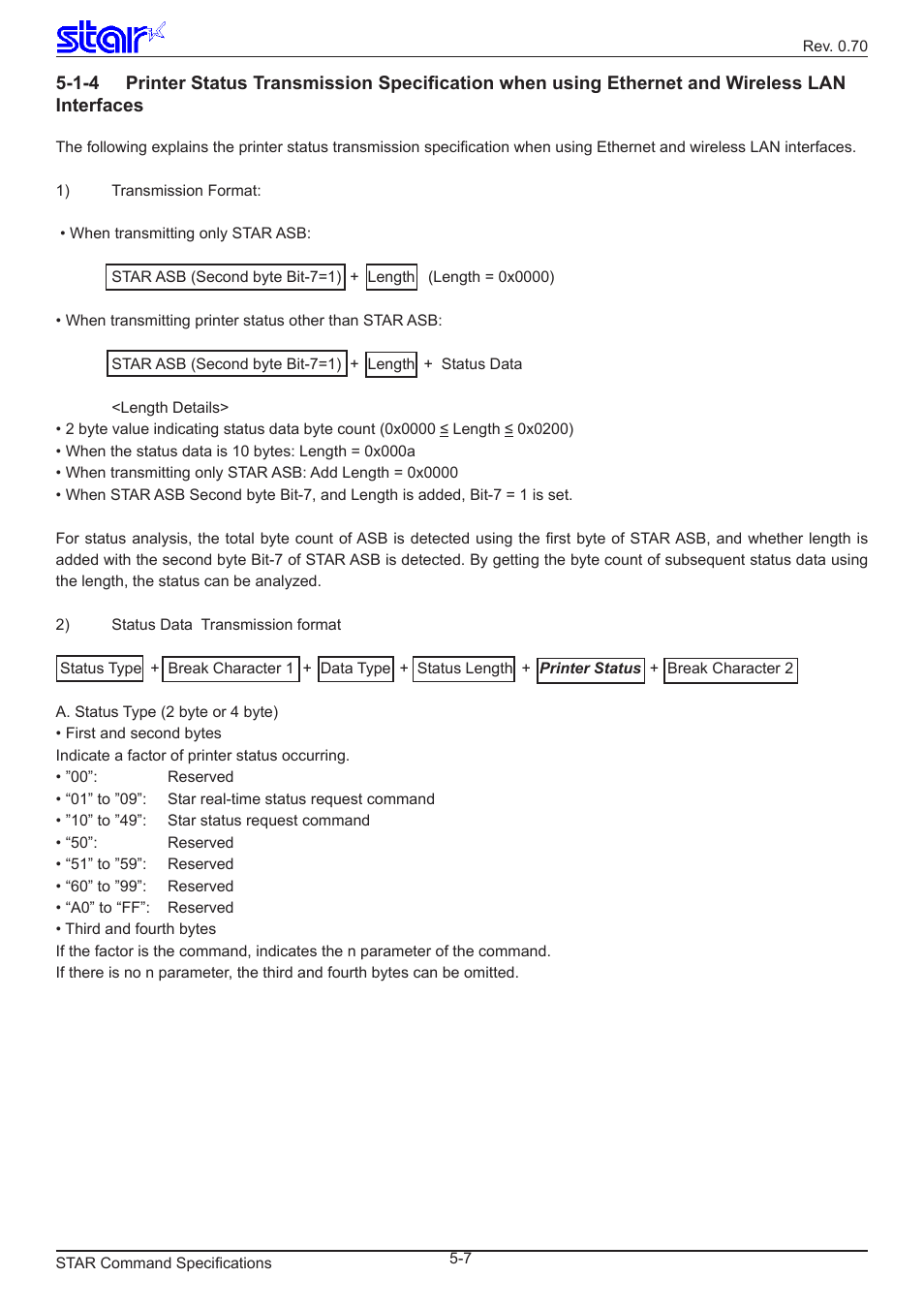 Star Micronics Dot Impact Printer User Manual | Page 97 / 104