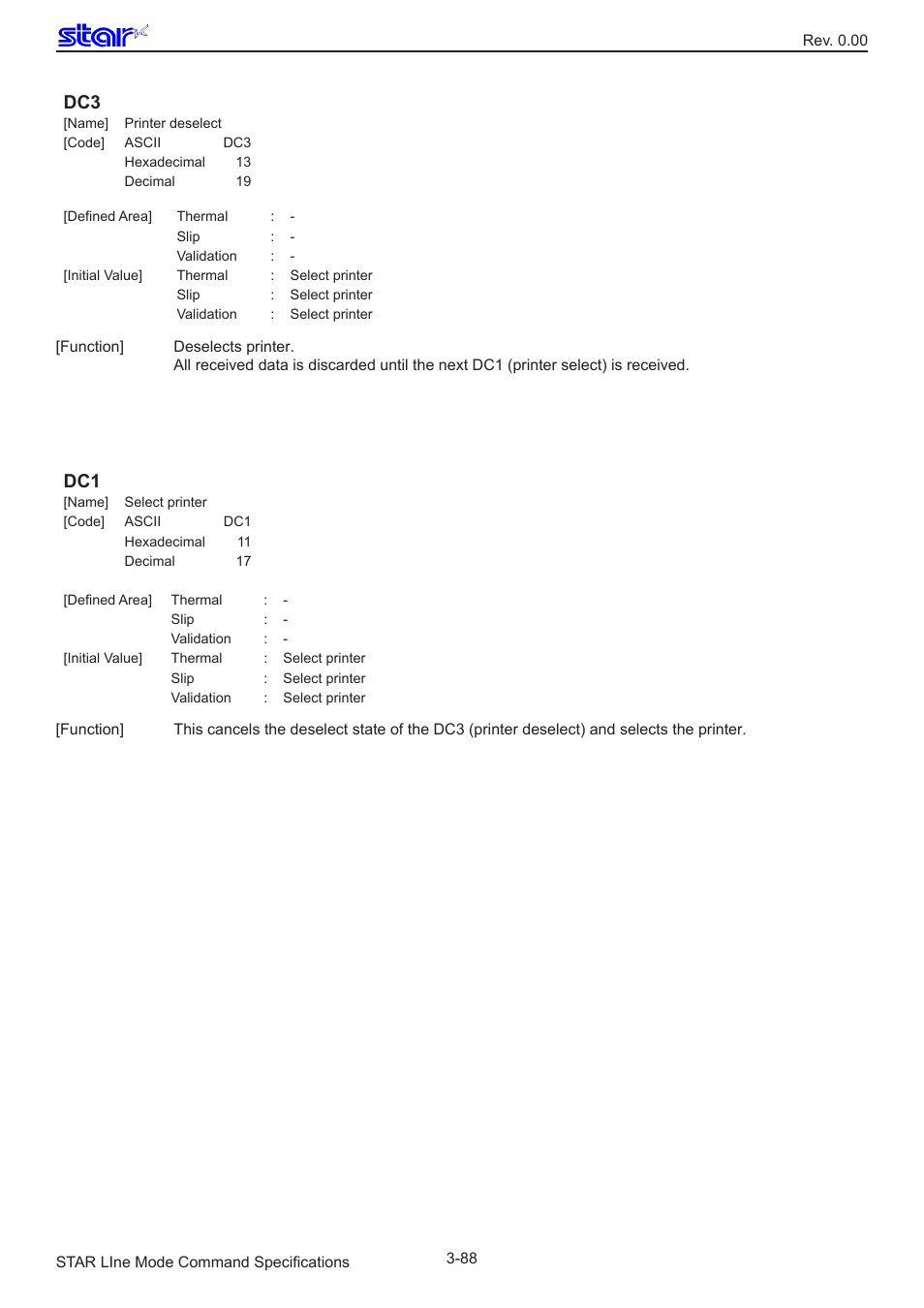 Star Micronics Line Thermal/Dot Printer User Manual | Page 100 / 209