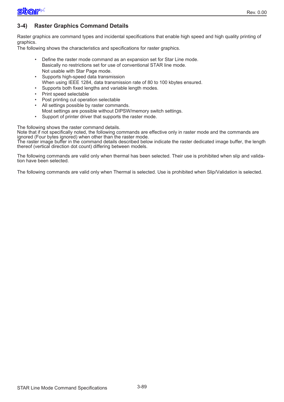 Star Micronics Line Thermal/Dot Printer User Manual | Page 101 / 209