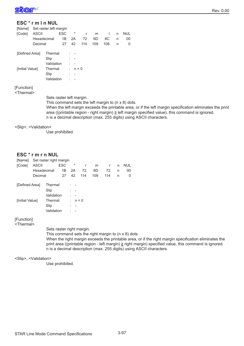 Star Micronics Line Thermal/Dot Printer User Manual | Page 109 / 209