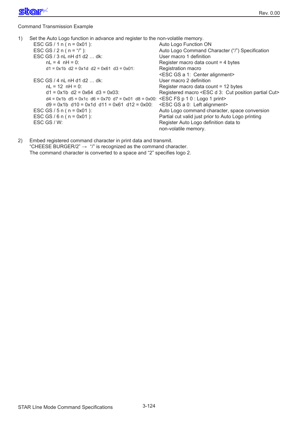 Star Micronics Line Thermal/Dot Printer User Manual | Page 136 / 209