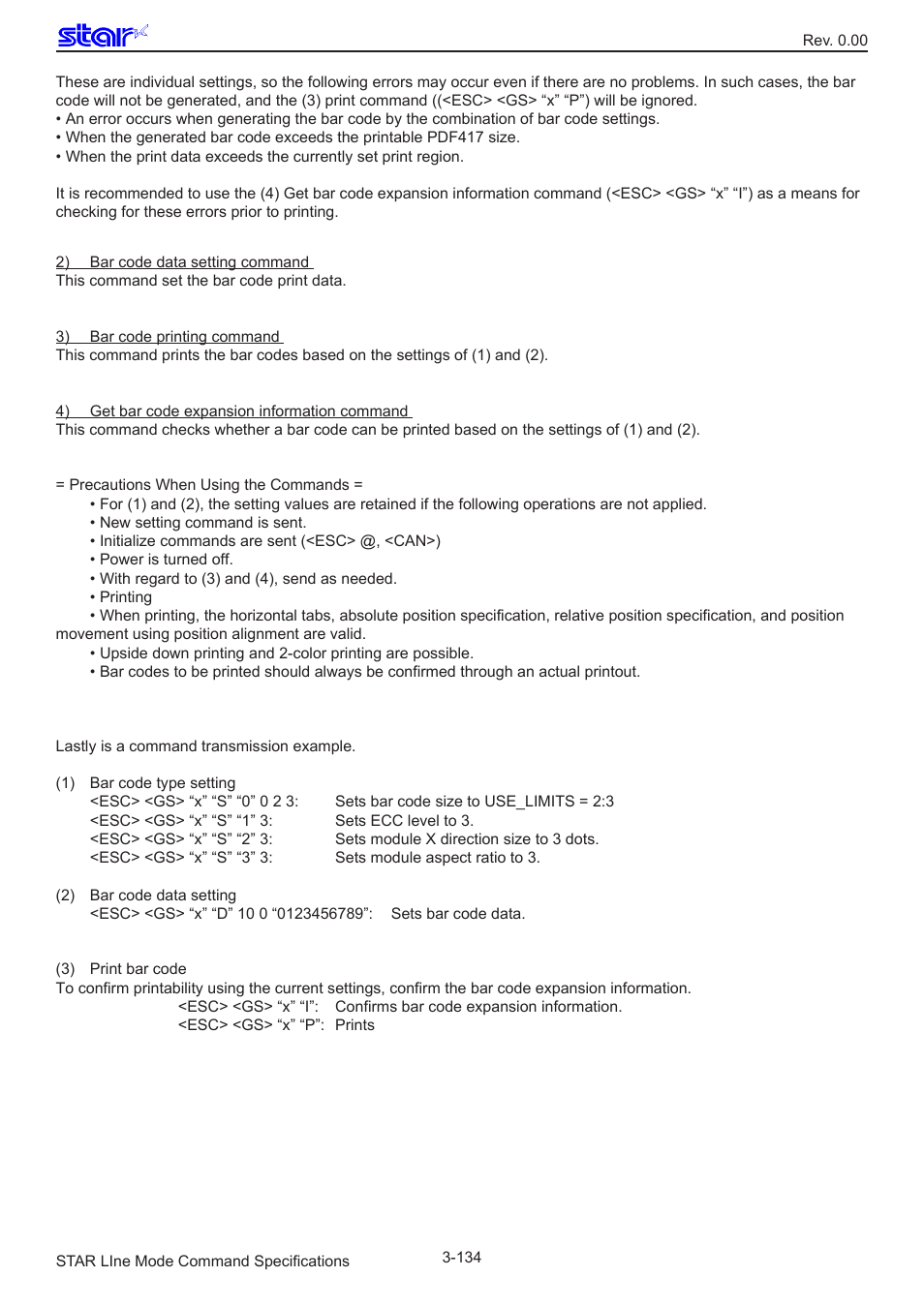 Star Micronics Line Thermal/Dot Printer User Manual | Page 146 / 209