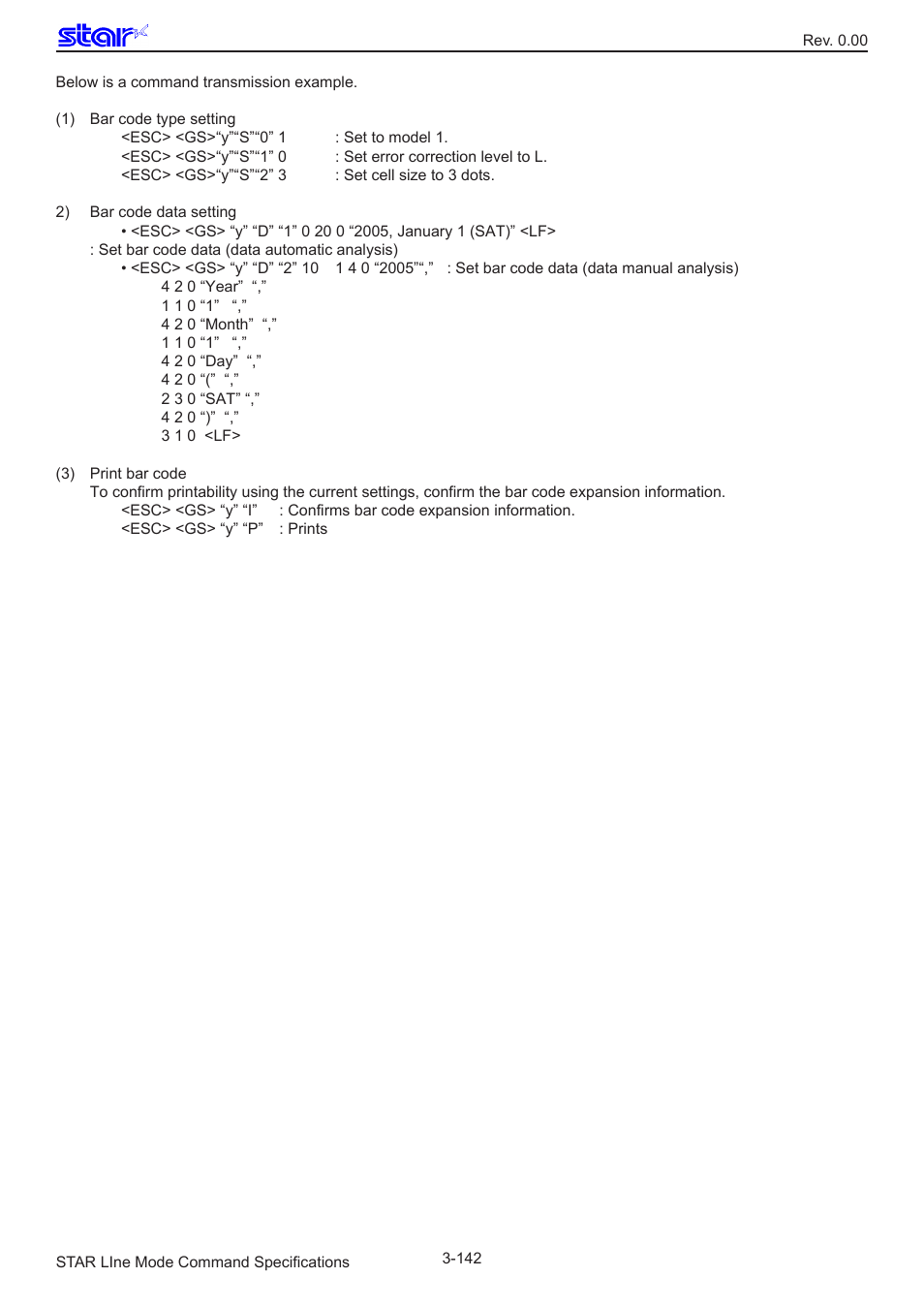 Star Micronics Line Thermal/Dot Printer User Manual | Page 154 / 209