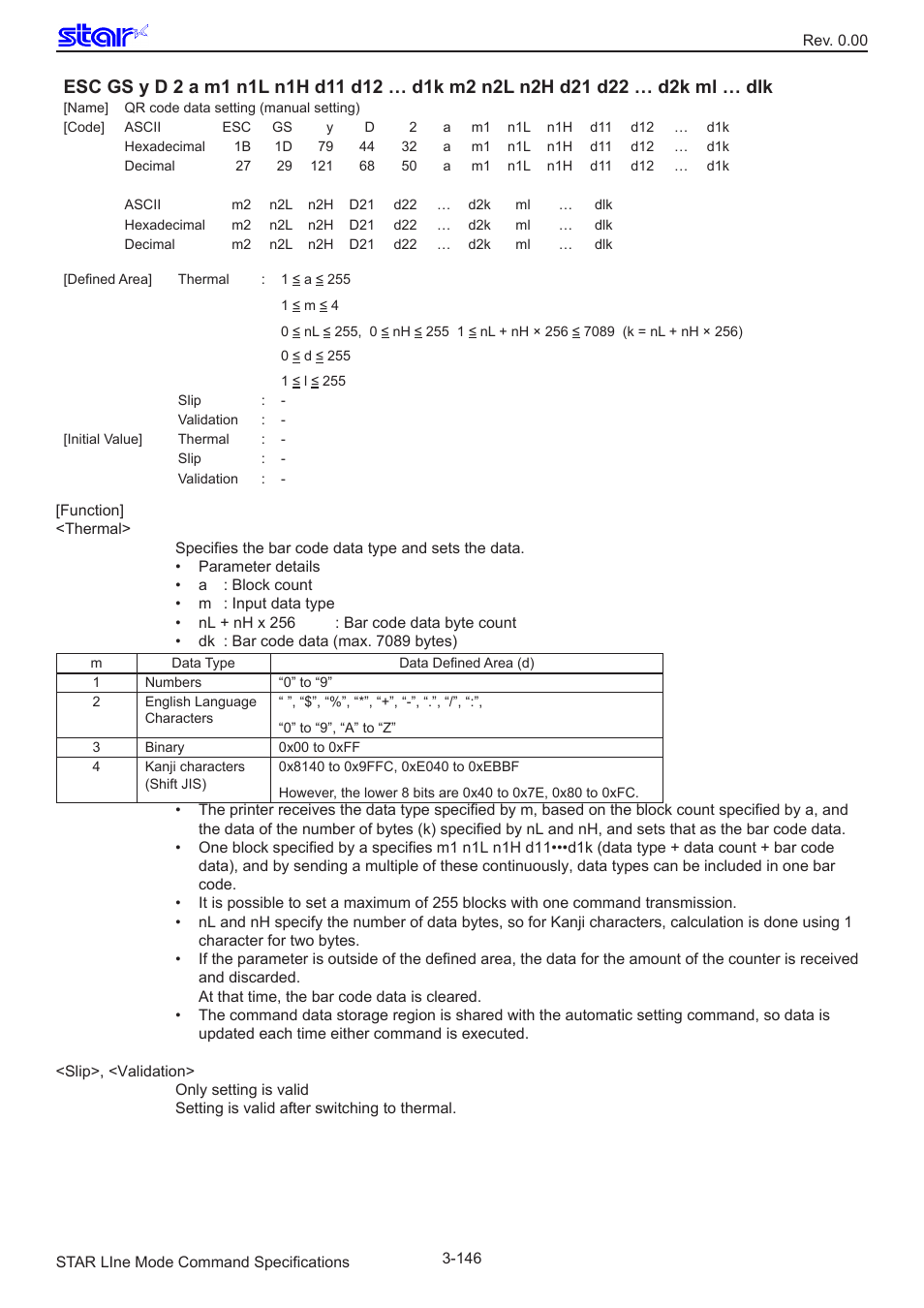 Star Micronics Line Thermal/Dot Printer User Manual | Page 158 / 209