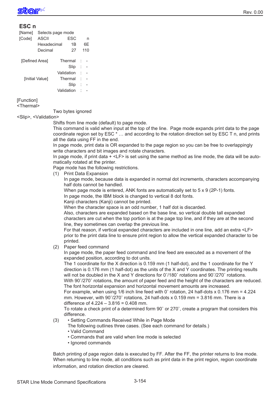 Star Micronics Line Thermal/Dot Printer User Manual | Page 166 / 209