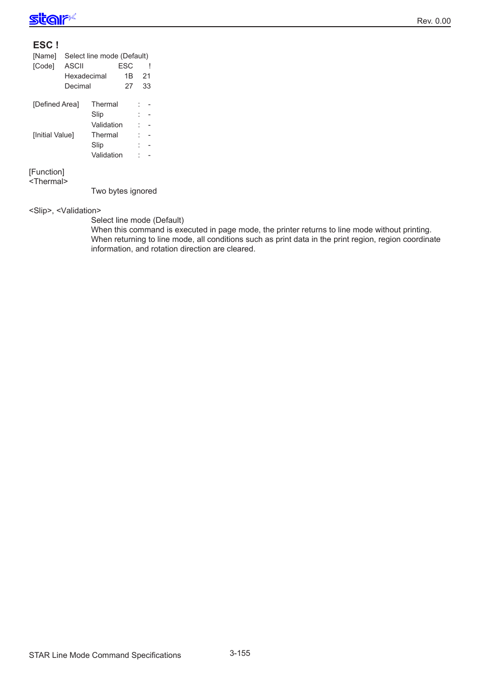 Star Micronics Line Thermal/Dot Printer User Manual | Page 167 / 209