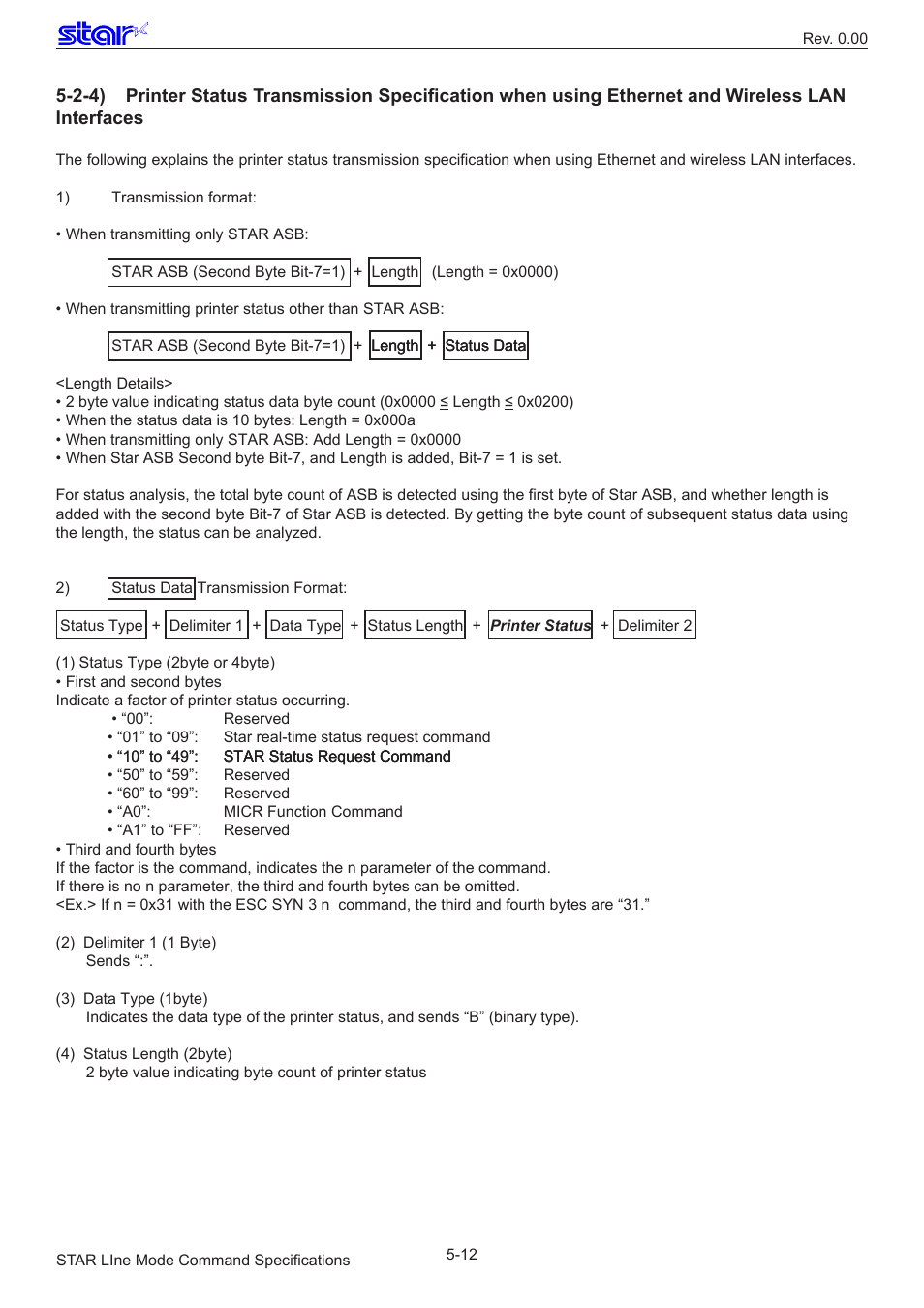 Star Micronics Line Thermal/Dot Printer User Manual | Page 187 / 209
