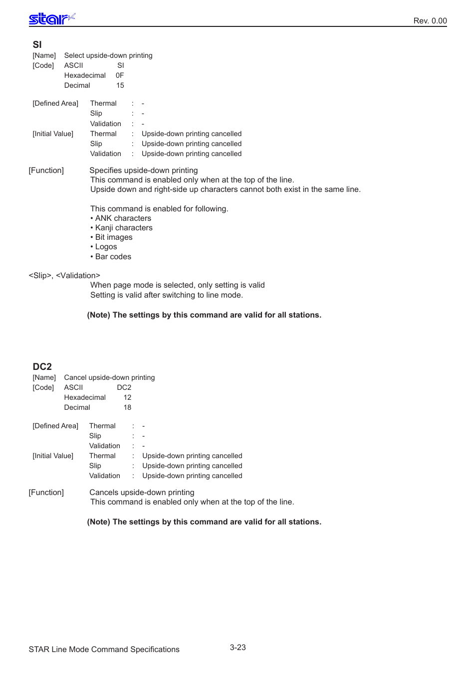 Star Micronics Line Thermal/Dot Printer User Manual | Page 35 / 209