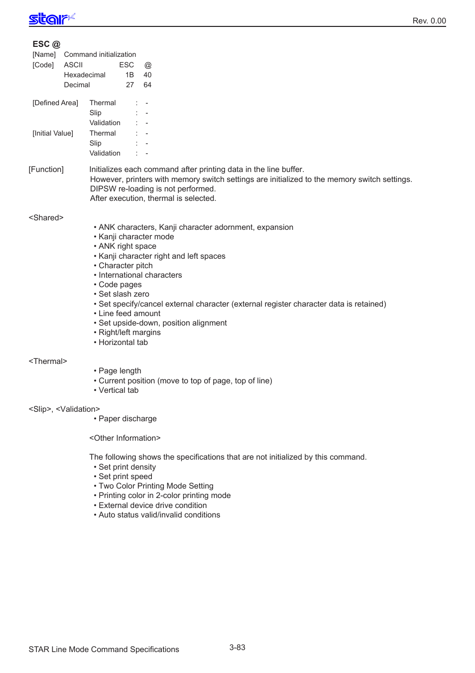 Star Micronics Line Thermal/Dot Printer User Manual | Page 95 / 209