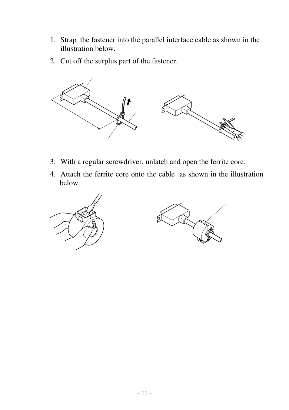 Ferrite core installation | Star Micronics ATAR LC-500 User Manual | Page 15 / 72