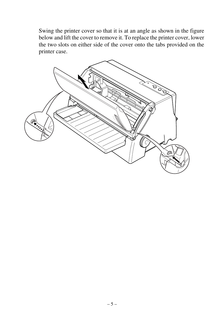 Removing the printer cover | Star Micronics ATAR LC-500 User Manual | Page 9 / 72