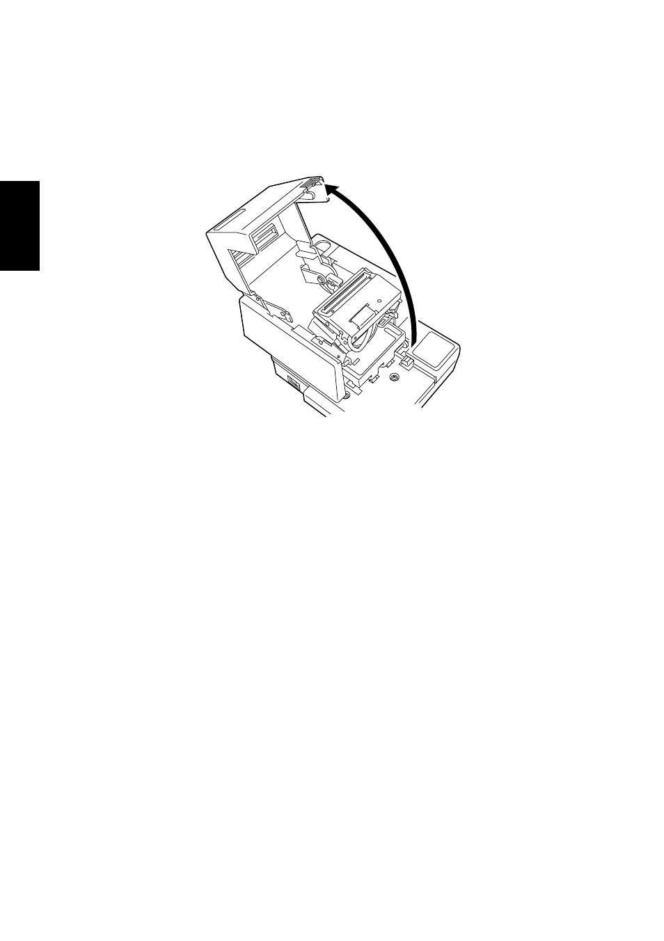 Ouverture du capot, Installation de la cassette à ruban | Star Micronics SCP700 User Manual | Page 46 / 176