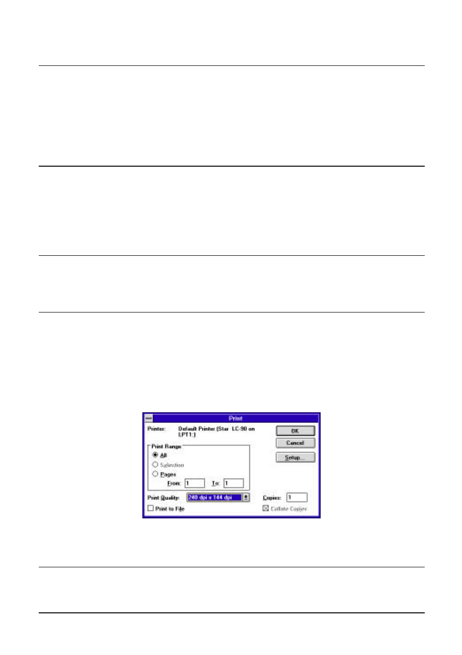 Printing a document | Star Micronics LC-90 NX-1010 User Manual | Page 40 / 70