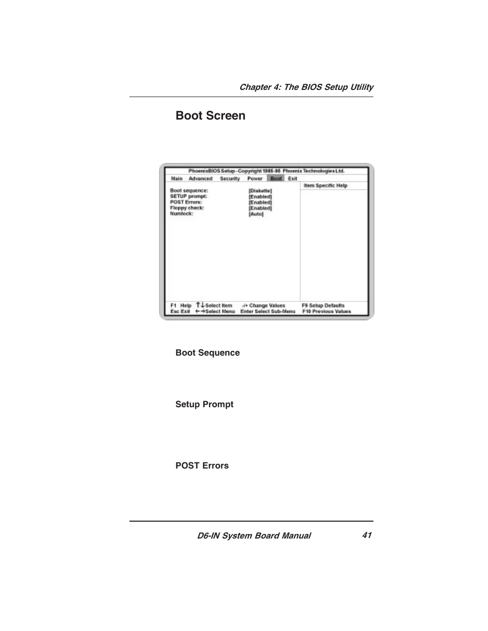 Boot screen | Star Micronics PCI/ISA System Board D6-IN User Manual | Page 43 / 71