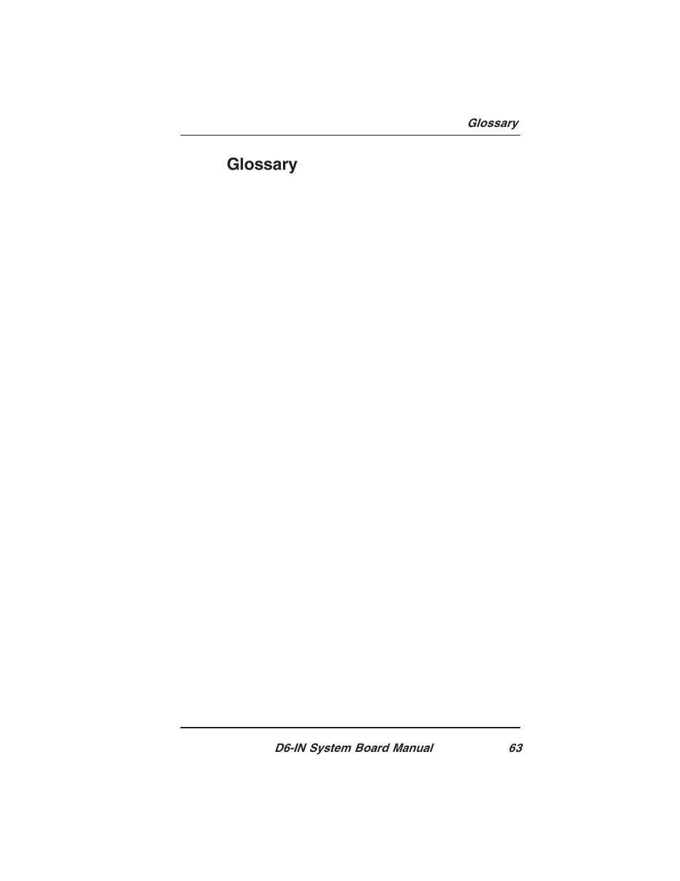 Glossary | Star Micronics PCI/ISA System Board D6-IN User Manual | Page 65 / 71