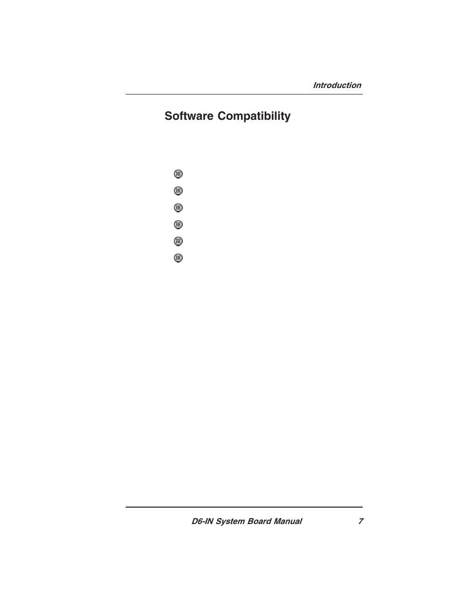 Software compatibility | Star Micronics PCI/ISA System Board D6-IN User Manual | Page 9 / 71