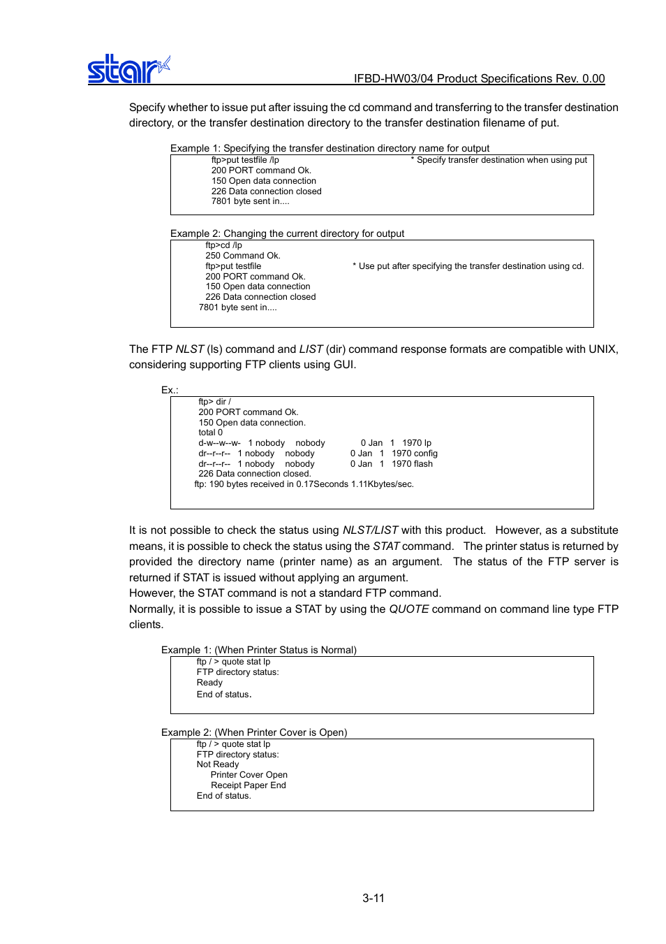 Star Micronics IFBD-HW03/04 User Manual | Page 18 / 47