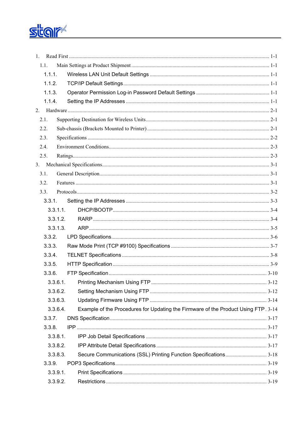 Star Micronics IFBD-HW03/04 User Manual | Page 2 / 47