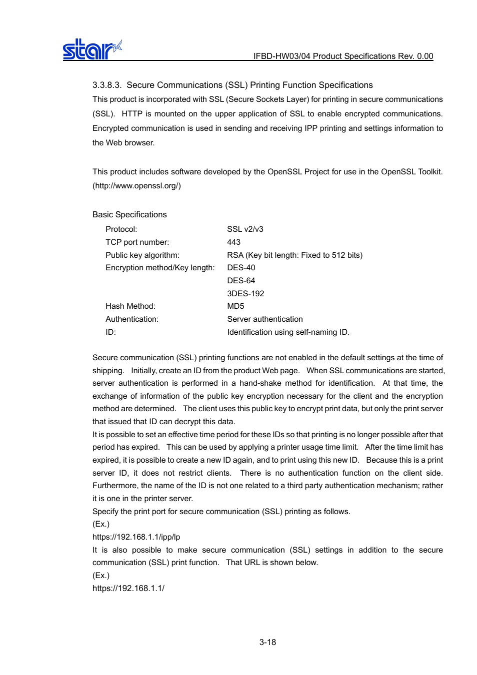 Star Micronics IFBD-HW03/04 User Manual | Page 25 / 47