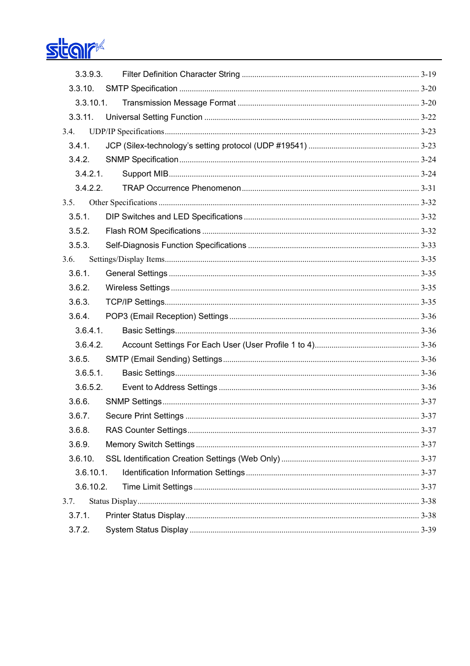 Star Micronics IFBD-HW03/04 User Manual | Page 3 / 47