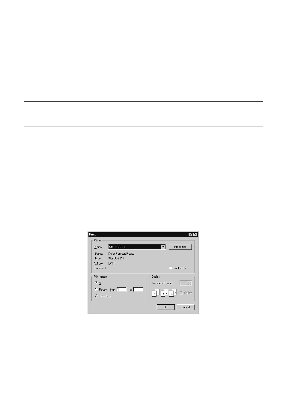 Printing a document | Star Micronics LC-8211+ User Manual | Page 58 / 109