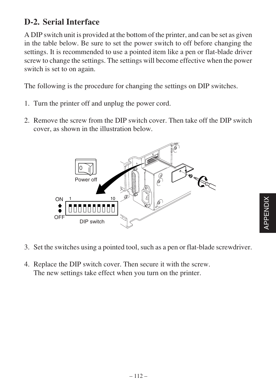 D-2. serial interface | Star Micronics SP500 Series User Manual | Page 115 / 124