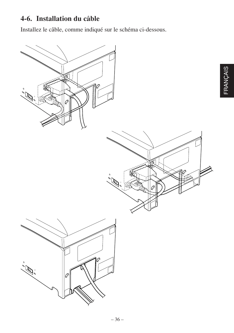 6. installation du câble, Fran ç ais | Star Micronics SP500 Series User Manual | Page 39 / 124
