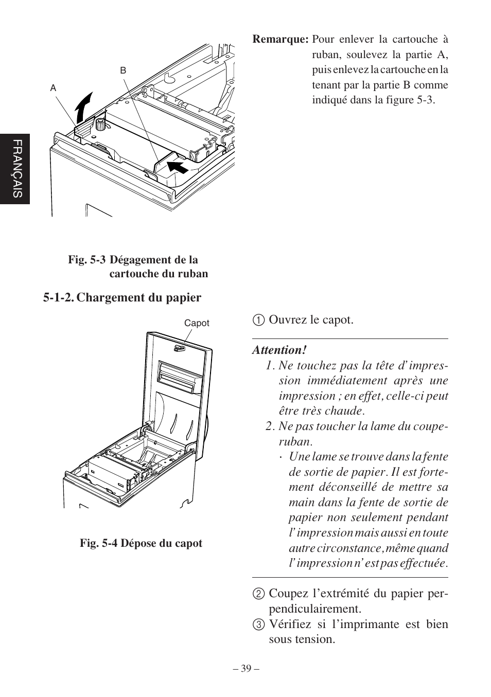 Fran ç ais | Star Micronics SP500 Series User Manual | Page 42 / 124