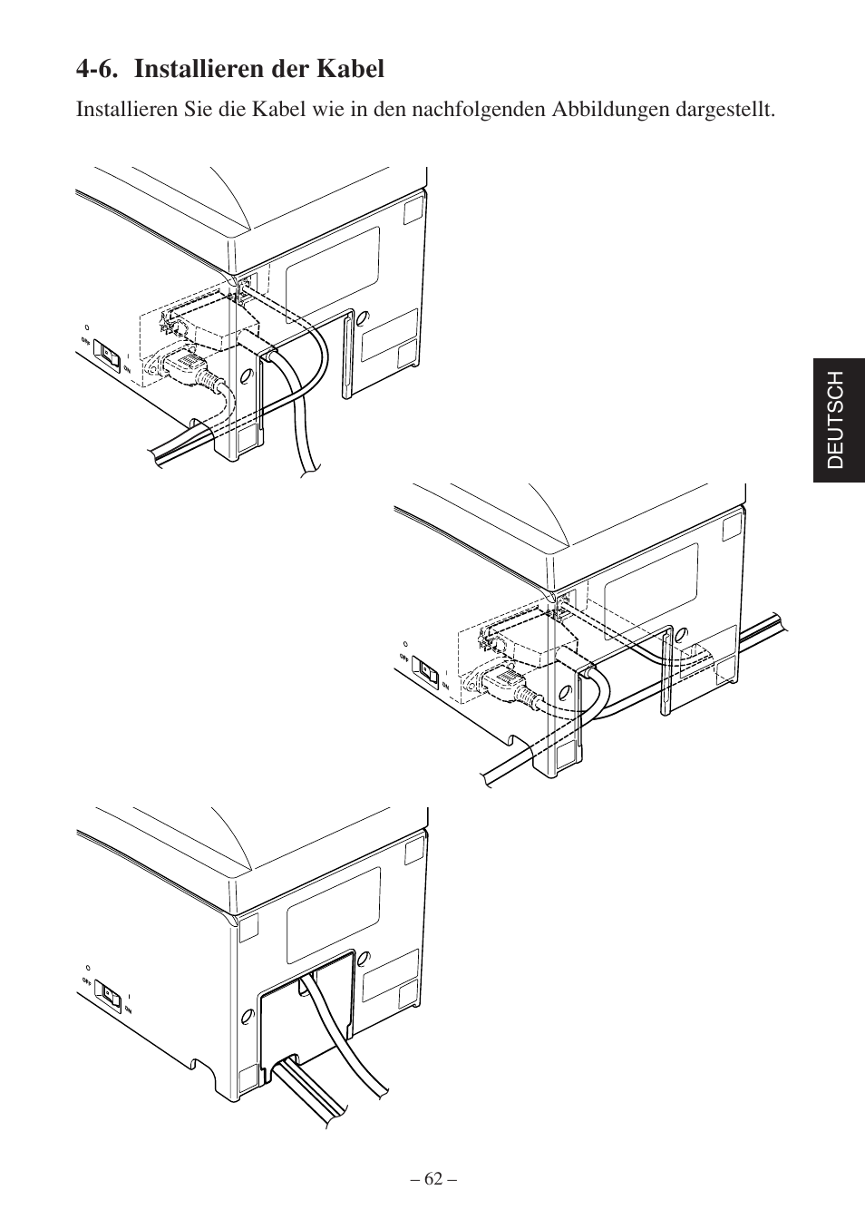 6. installieren der kabel, Deutsch | Star Micronics SP500 Series User Manual | Page 65 / 124