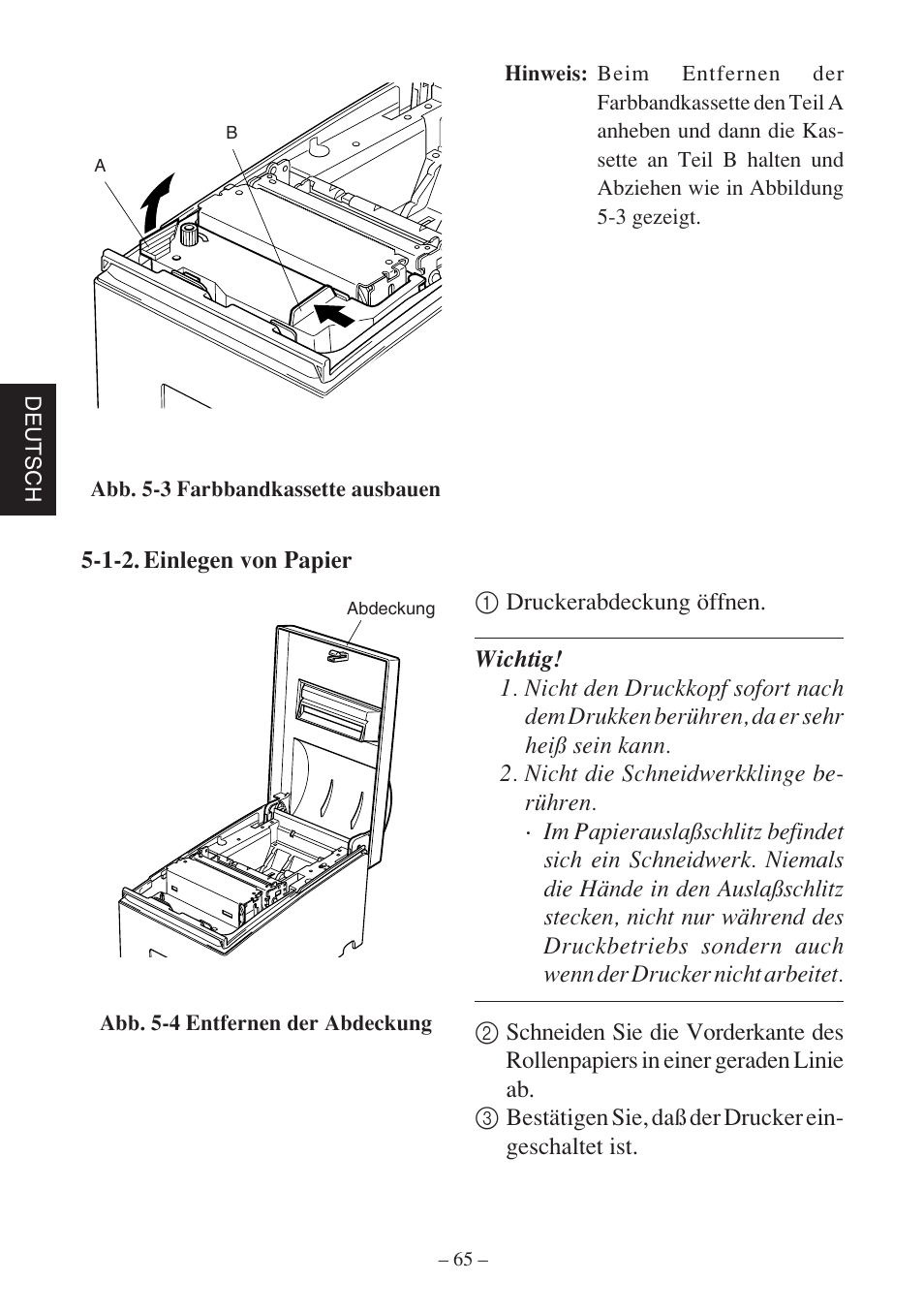 Deutsch | Star Micronics SP500 Series User Manual | Page 68 / 124