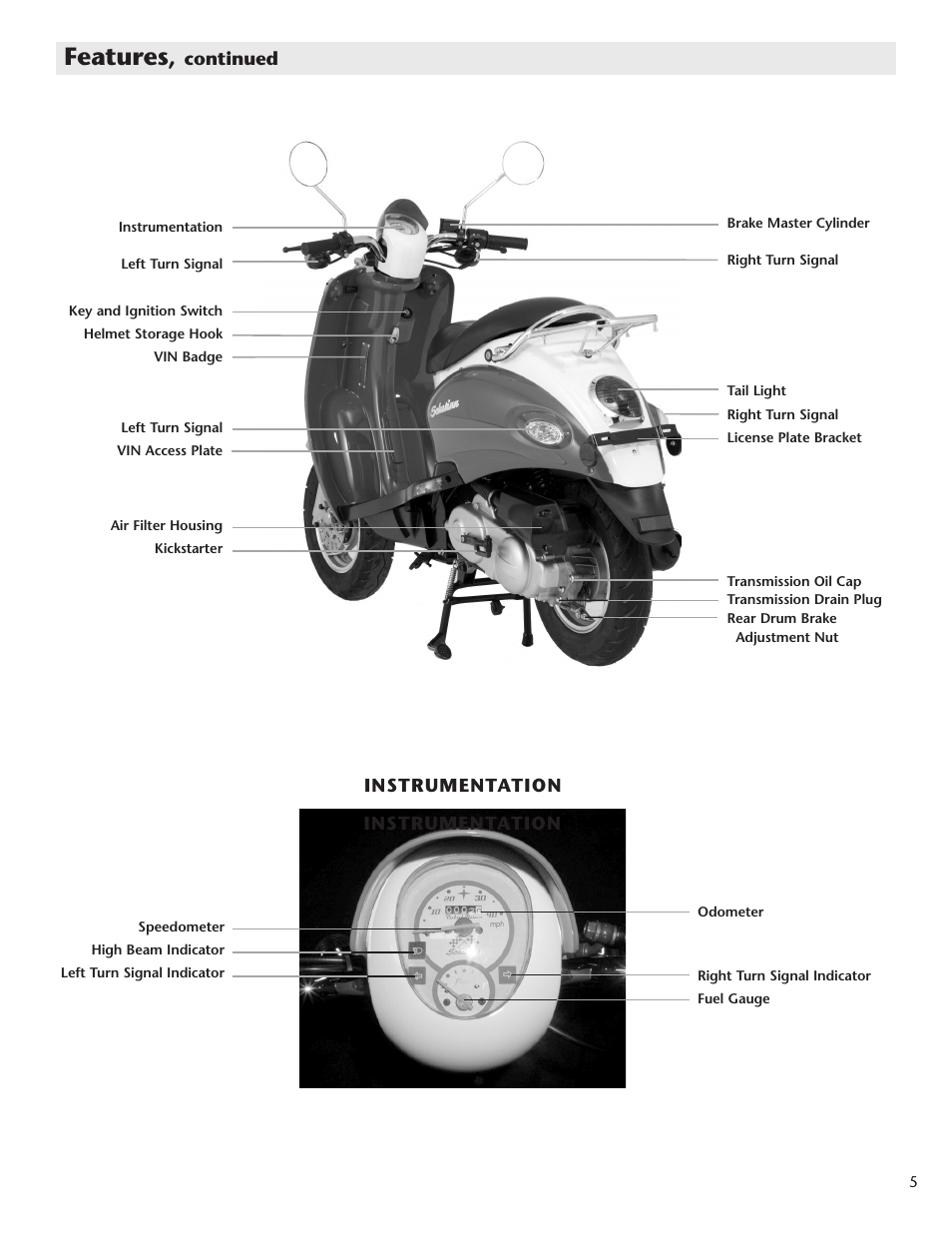 Features | Schwinn Motor Scooters 50CG06SV User Manual | Page 7 / 20