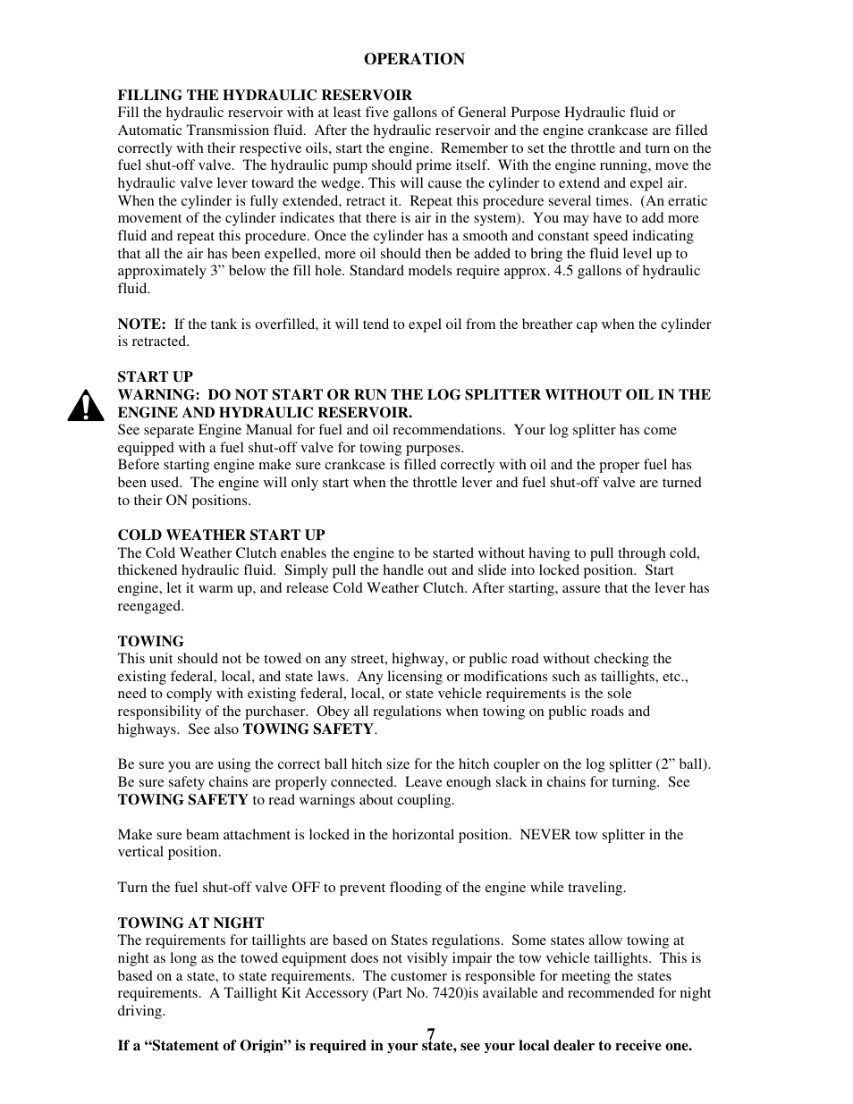 Swisher LS728C User Manual | Page 7 / 20