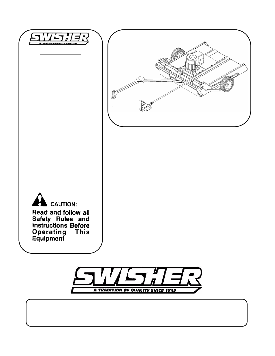 Swisher RTB134412V User Manual | 16 pages