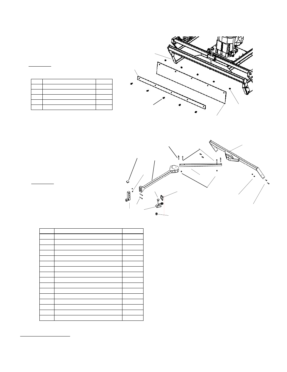 Hitch bar assembly, Front skirt assembly | Swisher RTB134412V User Manual | Page 11 / 16