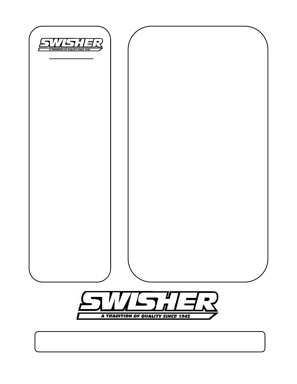 Owner’s manual 44”rough cut trailcutter, Swisher mower & machine co.,inc | Swisher RTB134412V User Manual | Page 16 / 16