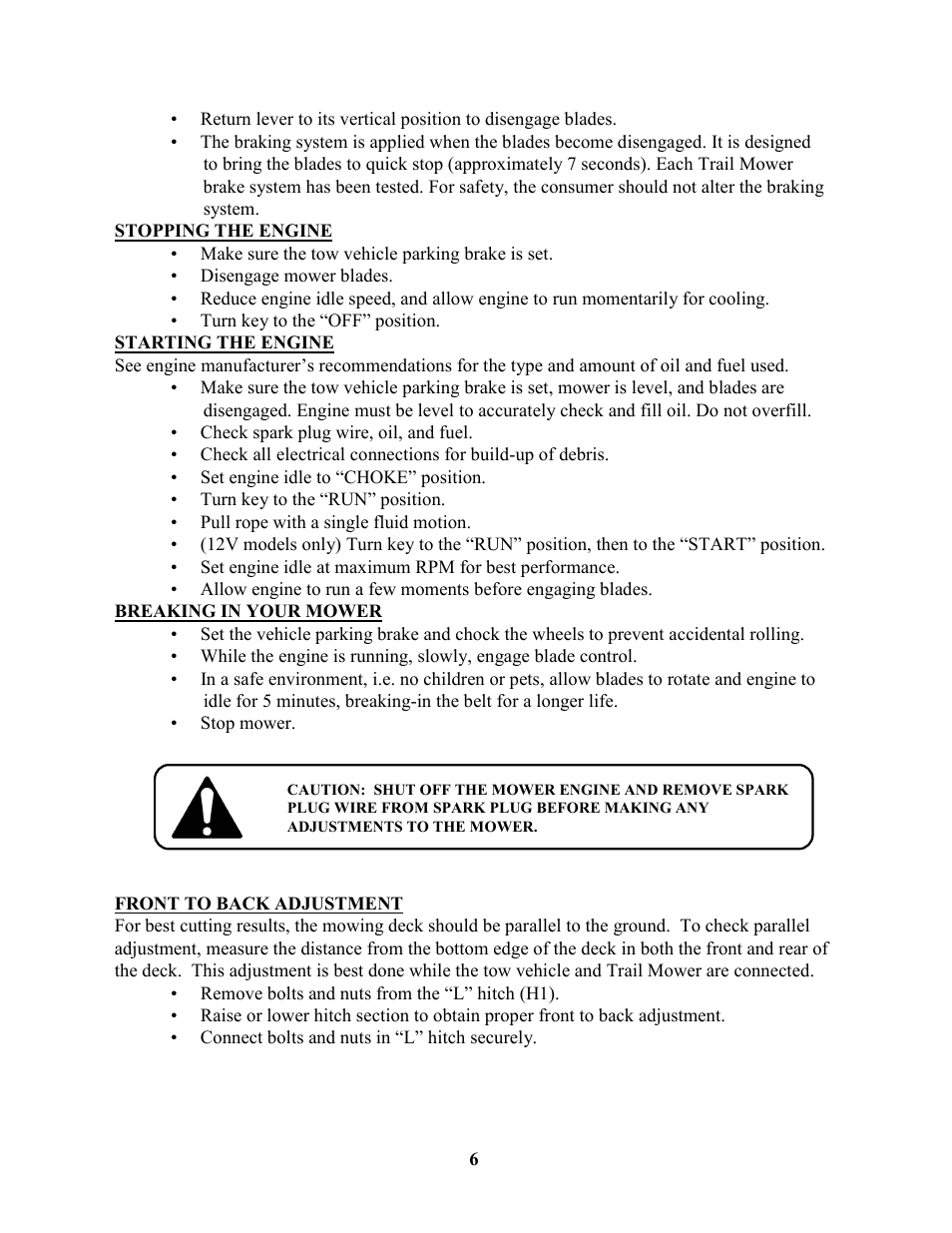 Swisher RTB105441 User Manual | Page 6 / 16