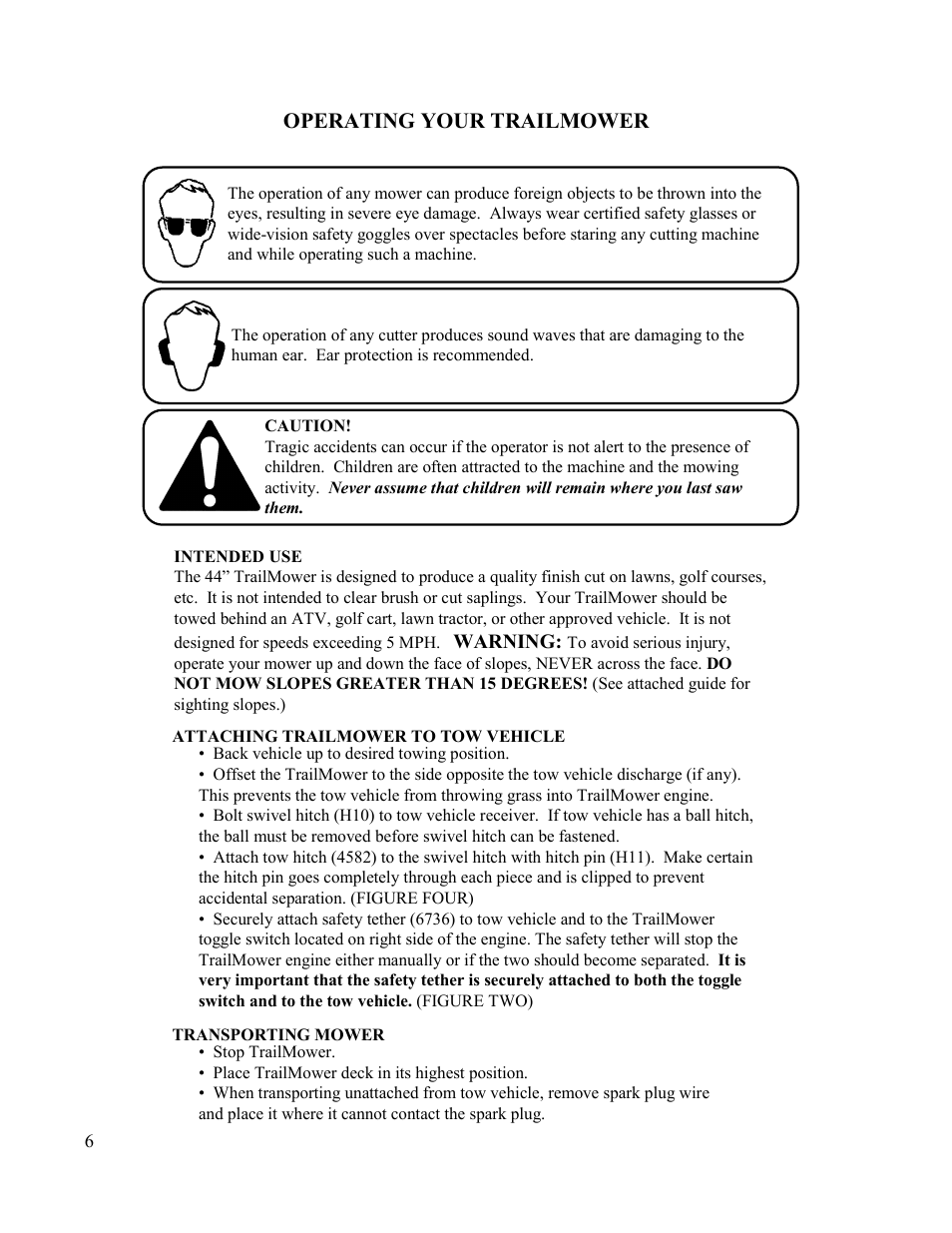 Swisher T11044 User Manual | Page 6 / 20