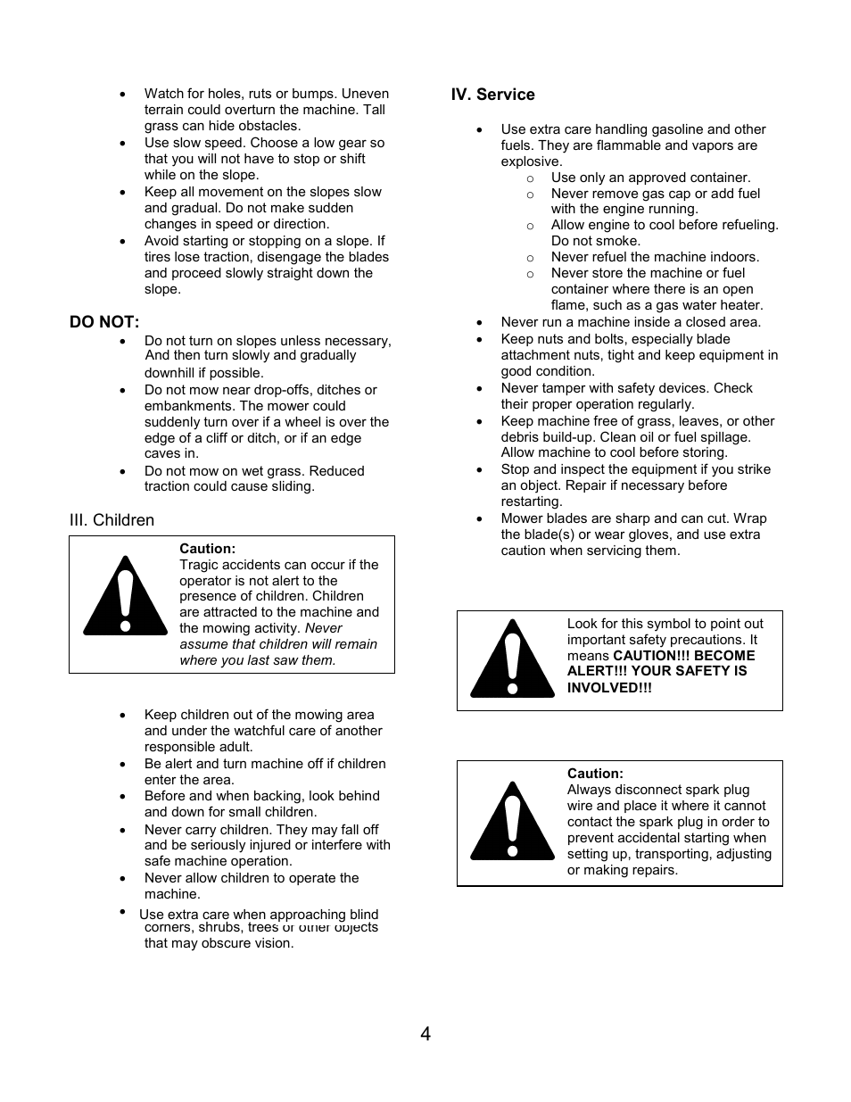 Swisher T1360 User Manual | Page 4 / 24