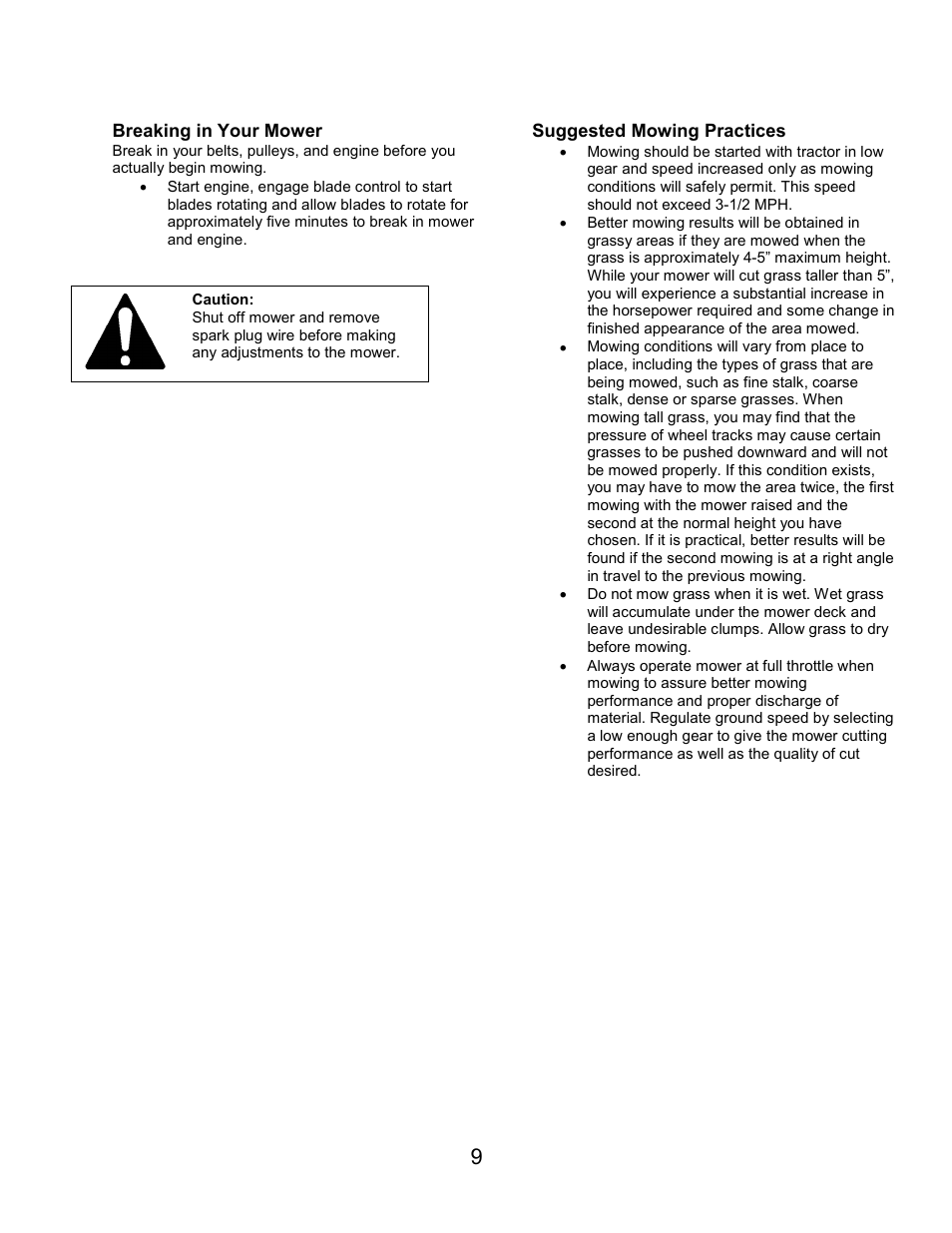 Swisher T1360 User Manual | Page 9 / 24