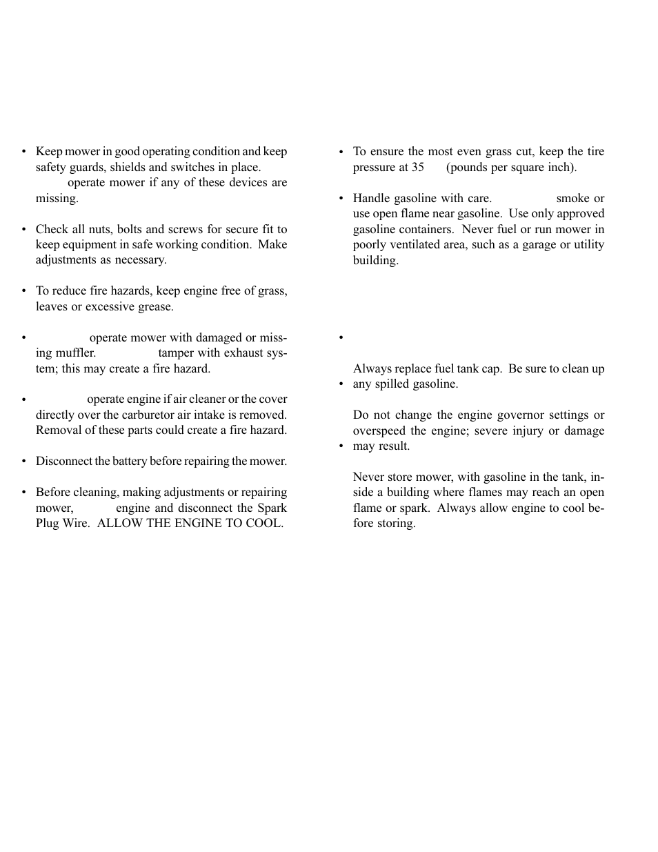 Mower maintenance | Swisher AZ Series User Manual | Page 12 / 36