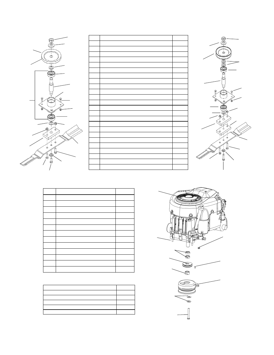 Engine setup, For 42 and 50” mowers, For 36” mowers | Not pictured | Swisher ZT1436B User Manual | Page 16 / 28