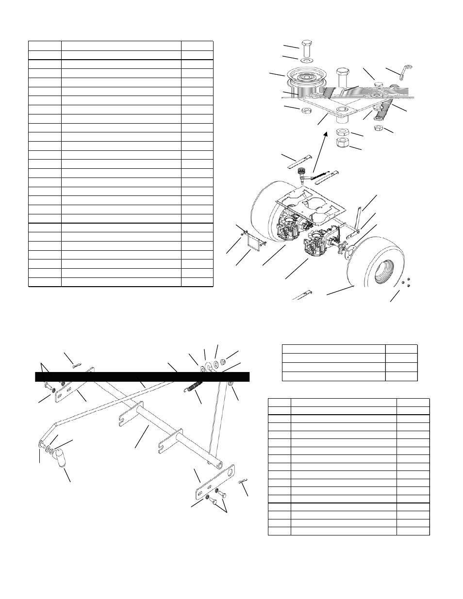 42” & 50” mowers only, Parts not shown | Swisher ZT1436B User Manual | Page 19 / 28