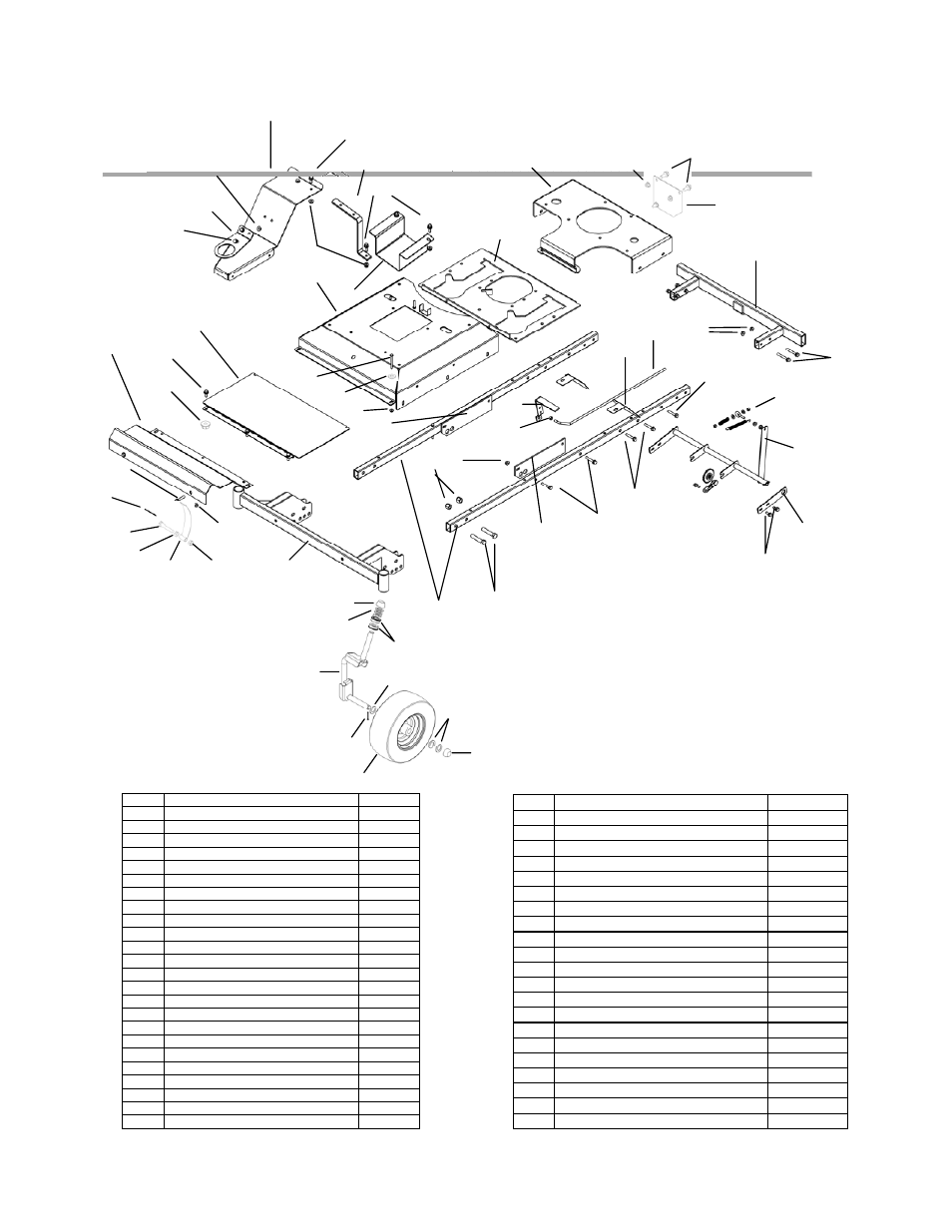 Frame for 36” mower | Swisher ZT1436B User Manual | Page 20 / 28